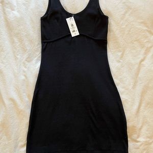 Size Medium Dynamite Ribbed Black Bustier Bodycon Mini Dress